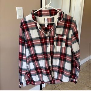 7/$20 Stars Above Perfectly Cozy Flannel Pajama shirt size L